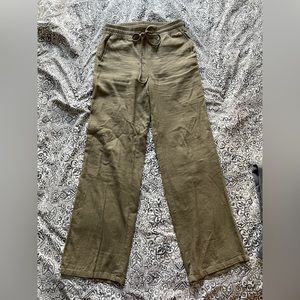 Wide leg linen pants